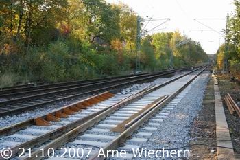 Neuer Gleiswechsel westlich von Buxtehude